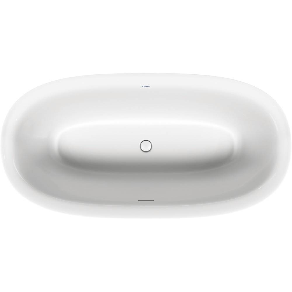 White Tulip 63'' x 31 1/2'' Oval Freestanding Bathtub in White Acrylic with Cente-related