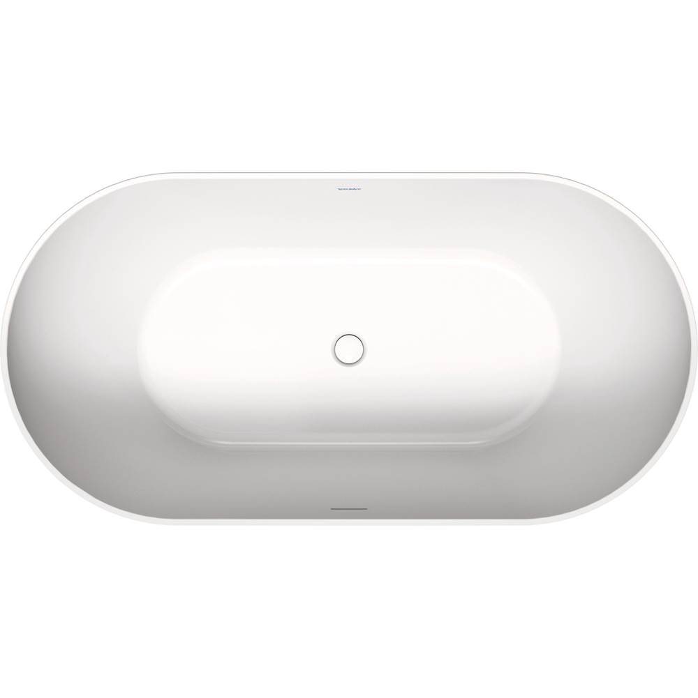 No.1 58 1/4'' x 29 1/2'' Oval Freestanding Bathtub in White Acrylic with Center D-related