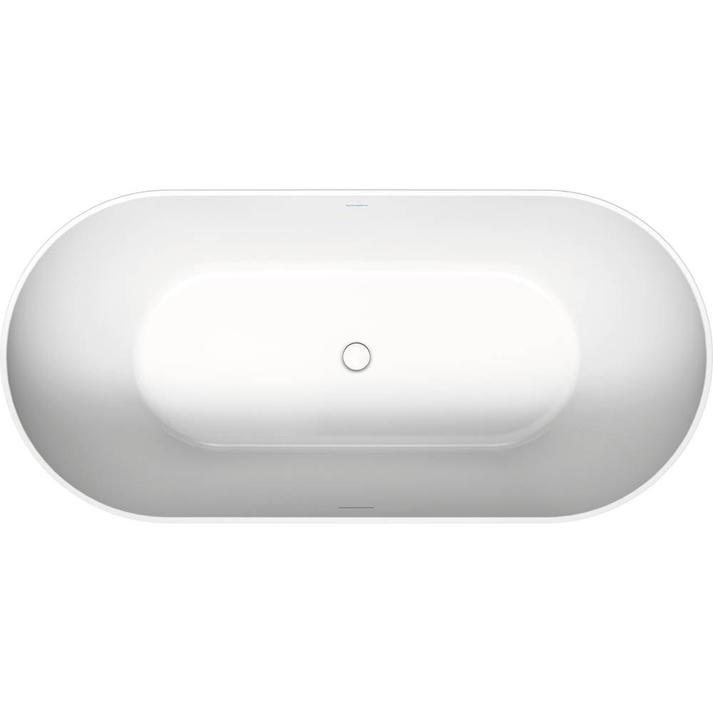 No.1 63'' x 29 1/2'' Oval Freestanding Bathtub in White Acrylic with Center Drain-shop