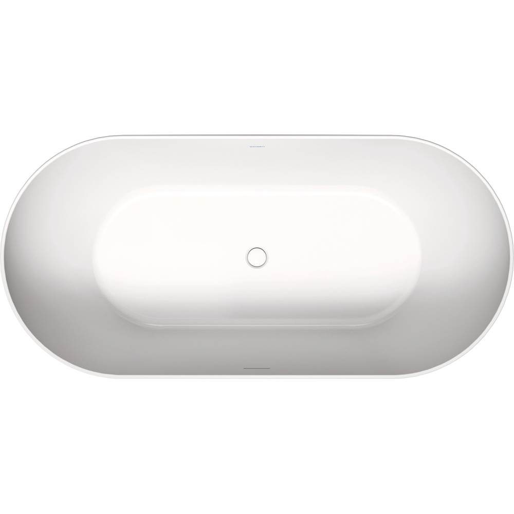 No.1 66 1/8'' x 31 1/2'' Oval Freestanding Bathtub in White Acrylic with Center D-related
