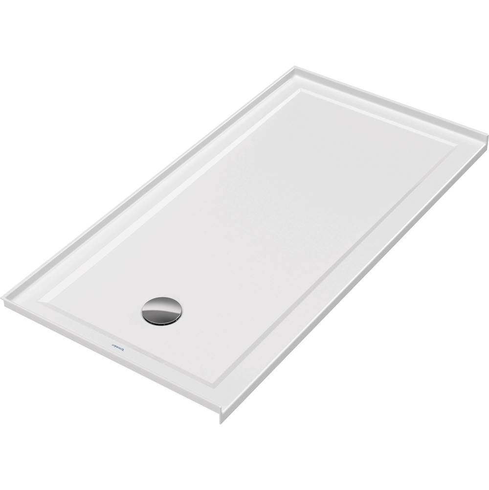 Architec 60'' x 30'' Rectangular Acrylic Single Threshold Shower Base in White wi-shop