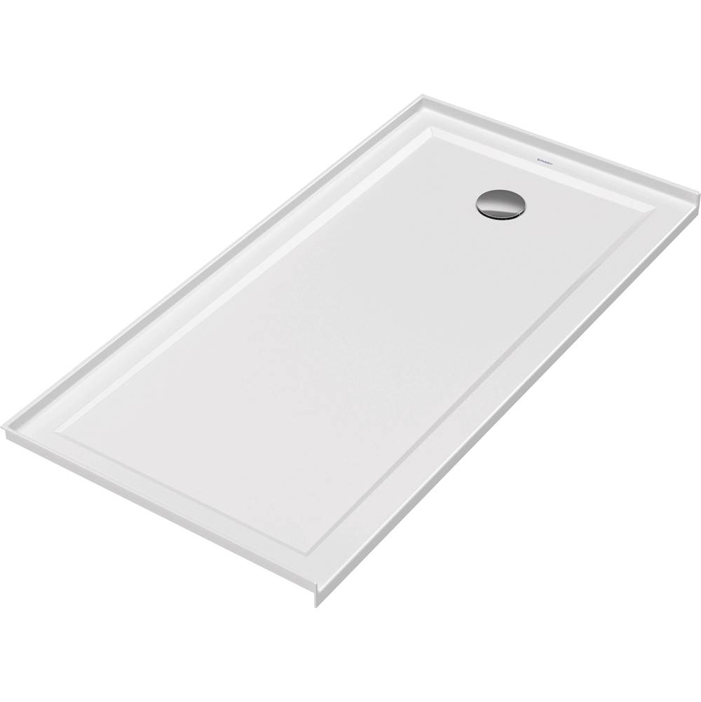 Architec 60'' x 30'' Rectangular Acrylic Single Threshold Shower Base in White wi-related