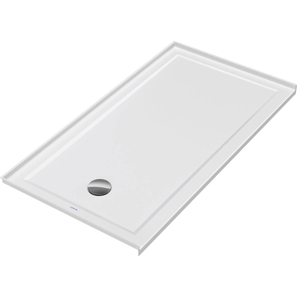 Architec 60'' x 32'' Rectangular Acrylic Single Threshold Shower Base in White wi-related