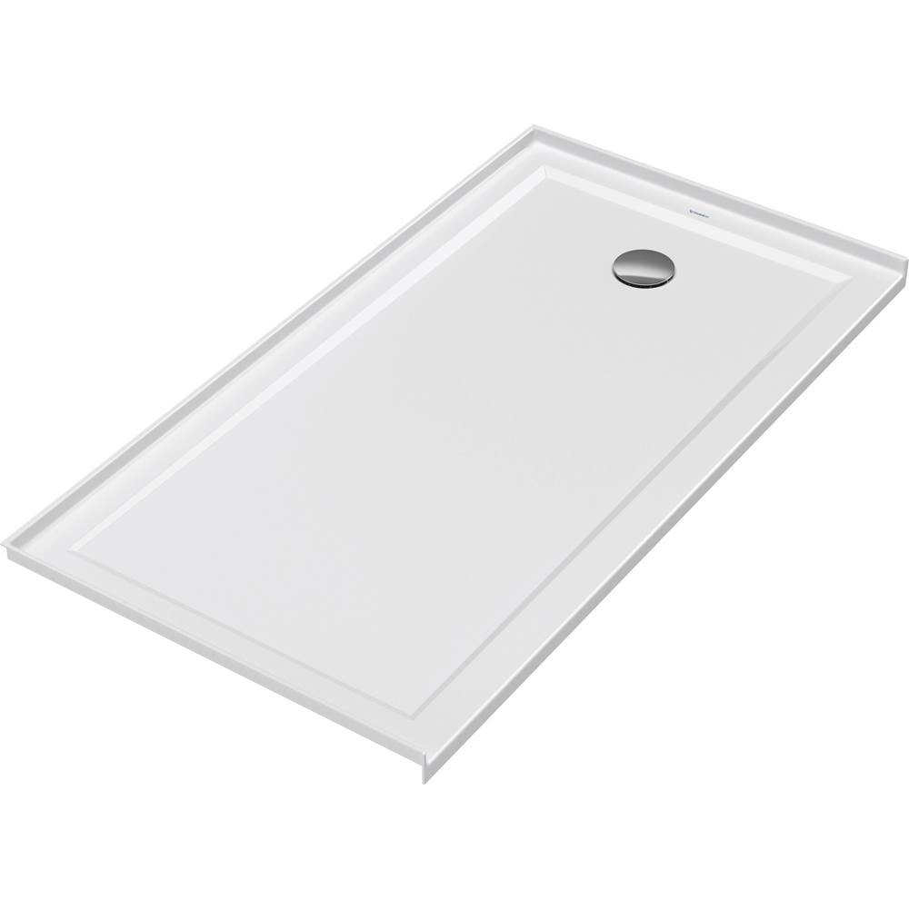 Architec 60'' x 32'' Rectangular Acrylic Single Threshold Shower Base in White wi-shop