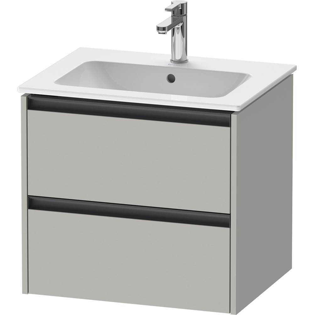 Ketho.2 24'' Wall Mount Two Drawer Single Vanity Cabinet in Matte Concrete Gray, -related