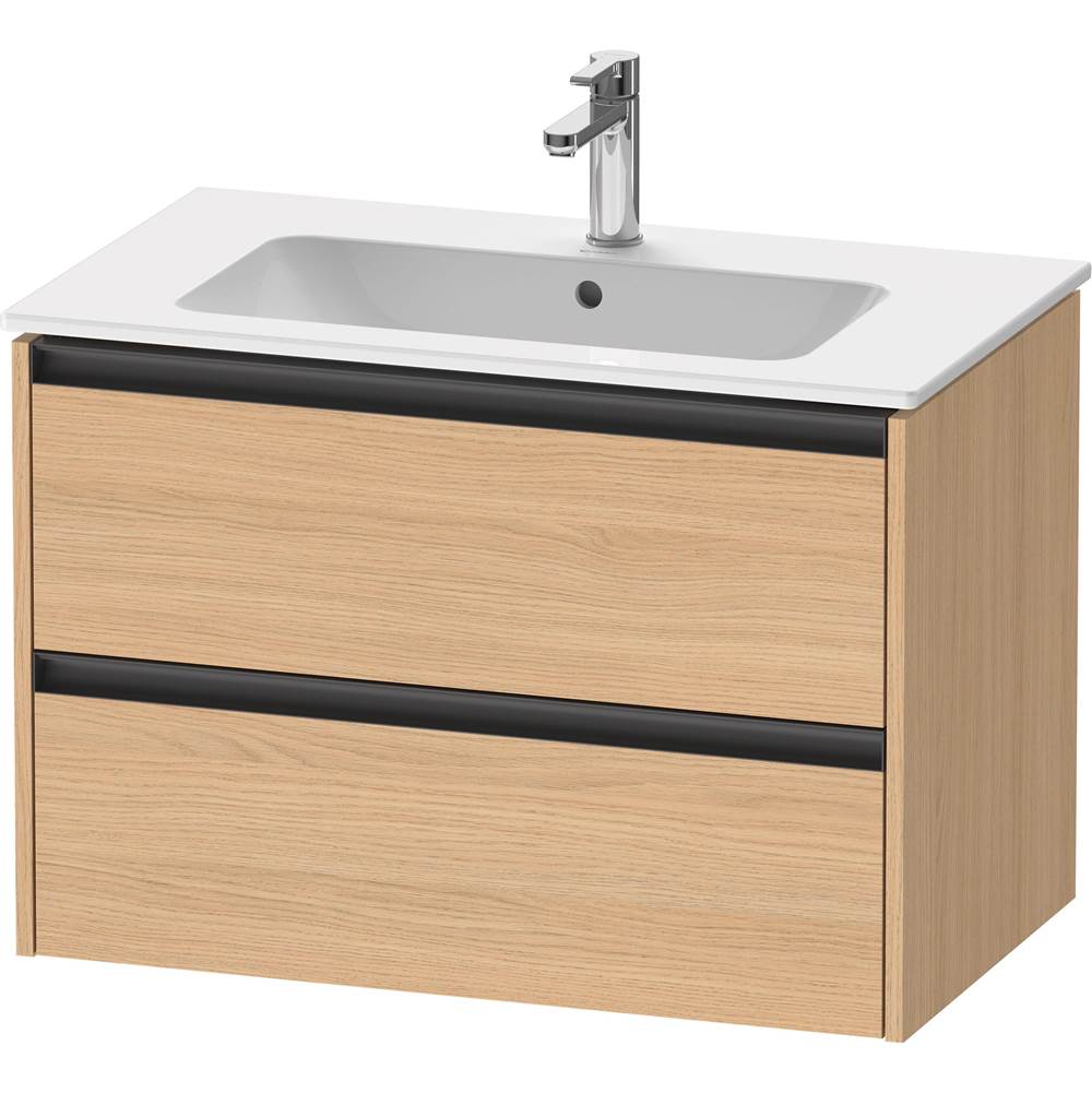 Ketho.2 31 7/8'' Wall Mount Two Drawer Single Vanity Cabinet in Natural Oak, Sink-related