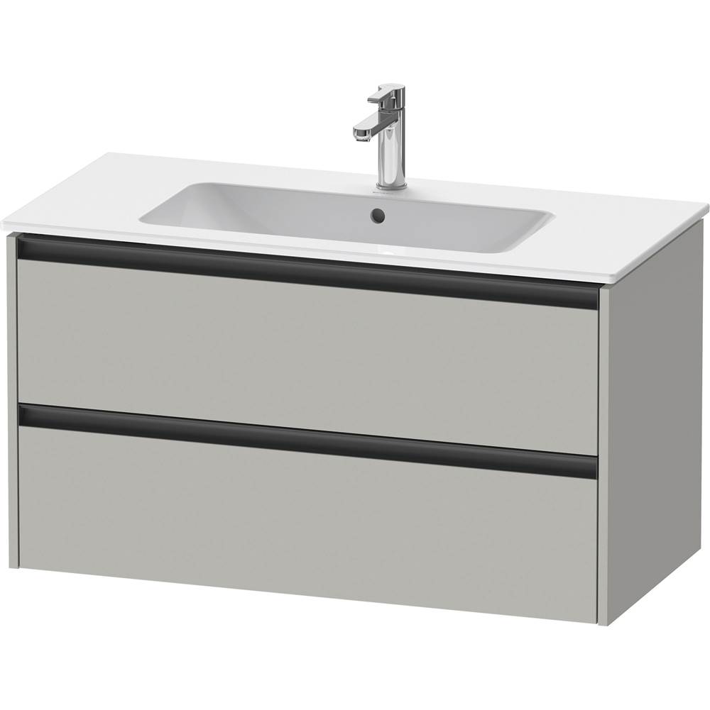 Ketho.2 39 3/4'' Wall Mount Two Drawer Single Vanity Cabinet in Matte Concrete Gr-related