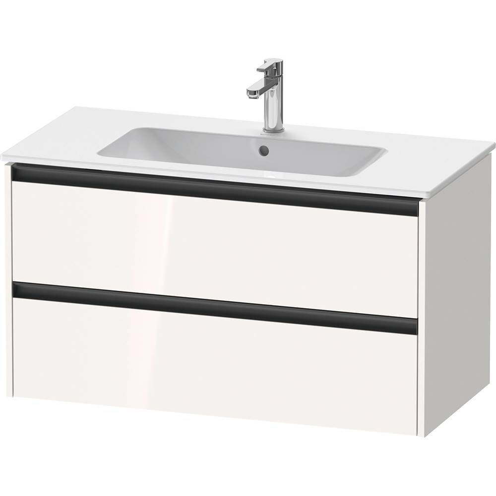 Ketho.2 39 3/4'' Wall Mount Two Drawer Single Vanity Cabinet in High Gloss White,-related