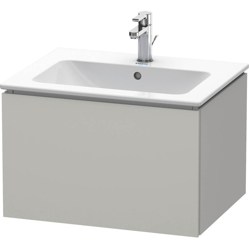 L-Cube 24 3/8'' Wall Mount One Drawer Single Vanity Cabinet in Matte Concrete Gra-related