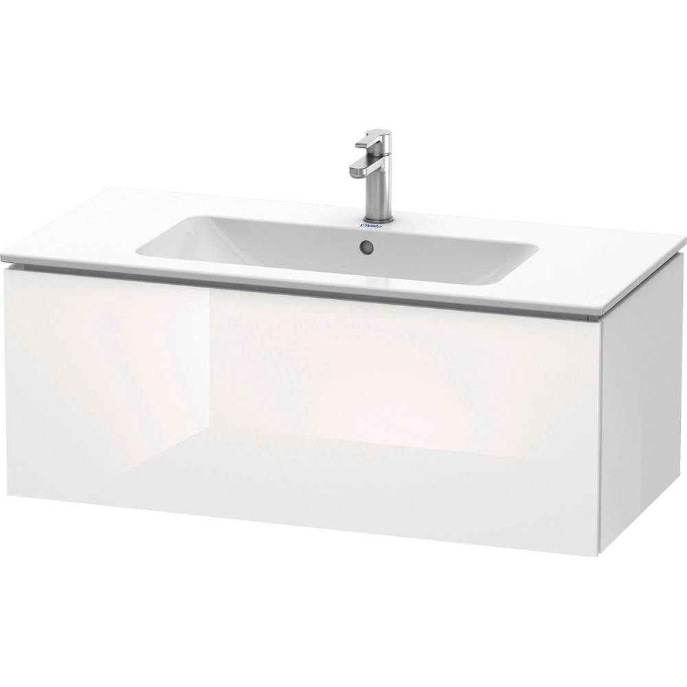 L-Cube 40 1/8'' Wall Mount One Drawer Single Vanity Cabinet in High Gloss White, -shop