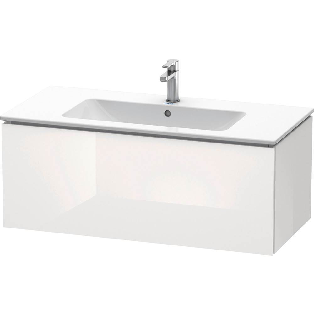 L-Cube 40 1/8'' Wall Mount One Drawer Single Vanity Cabinet in High Gloss White, -related