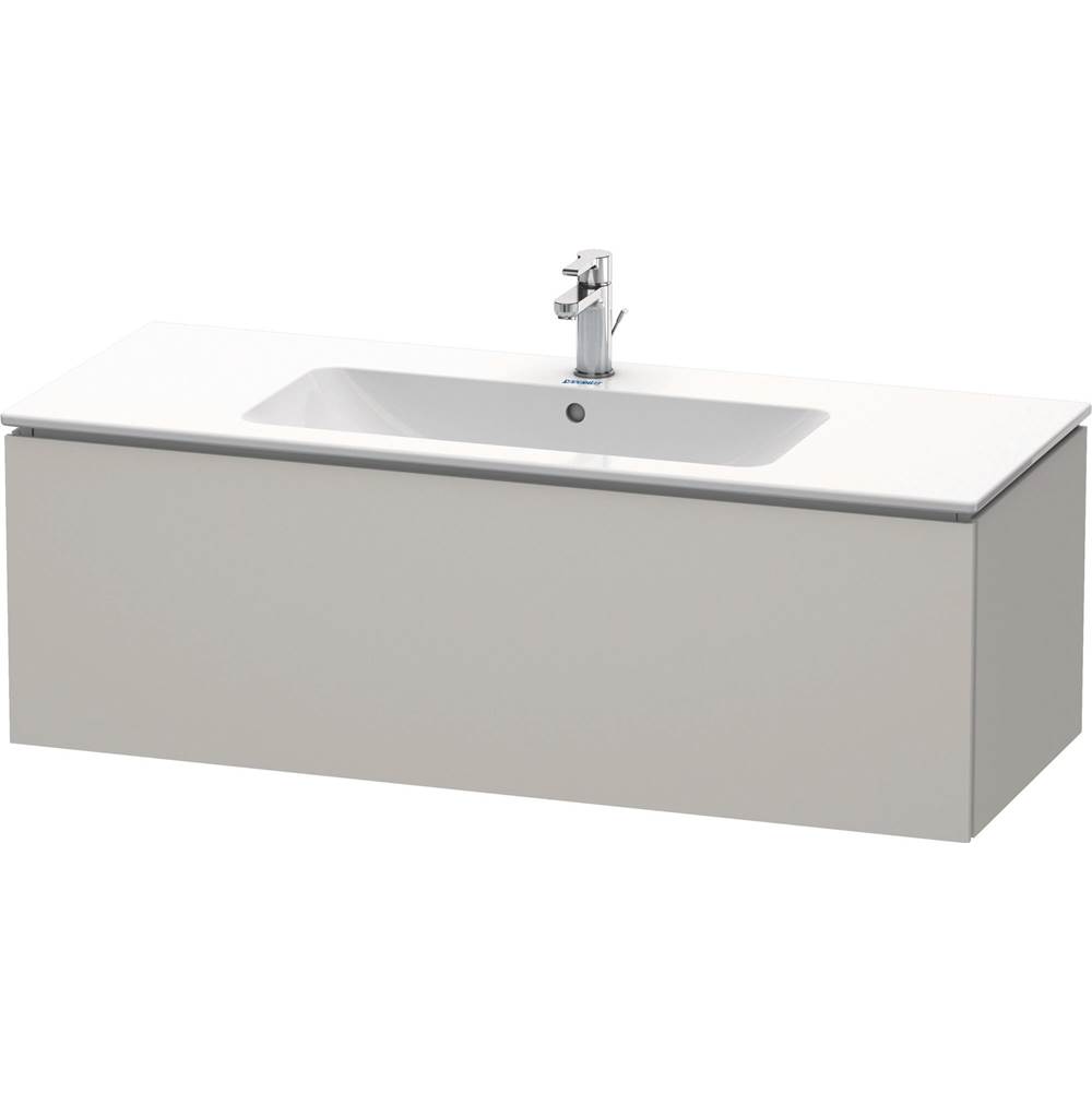 L-Cube 48'' Wall Mount One Drawer Single Vanity Cabinet in Matte Concrete Gray, S-shop