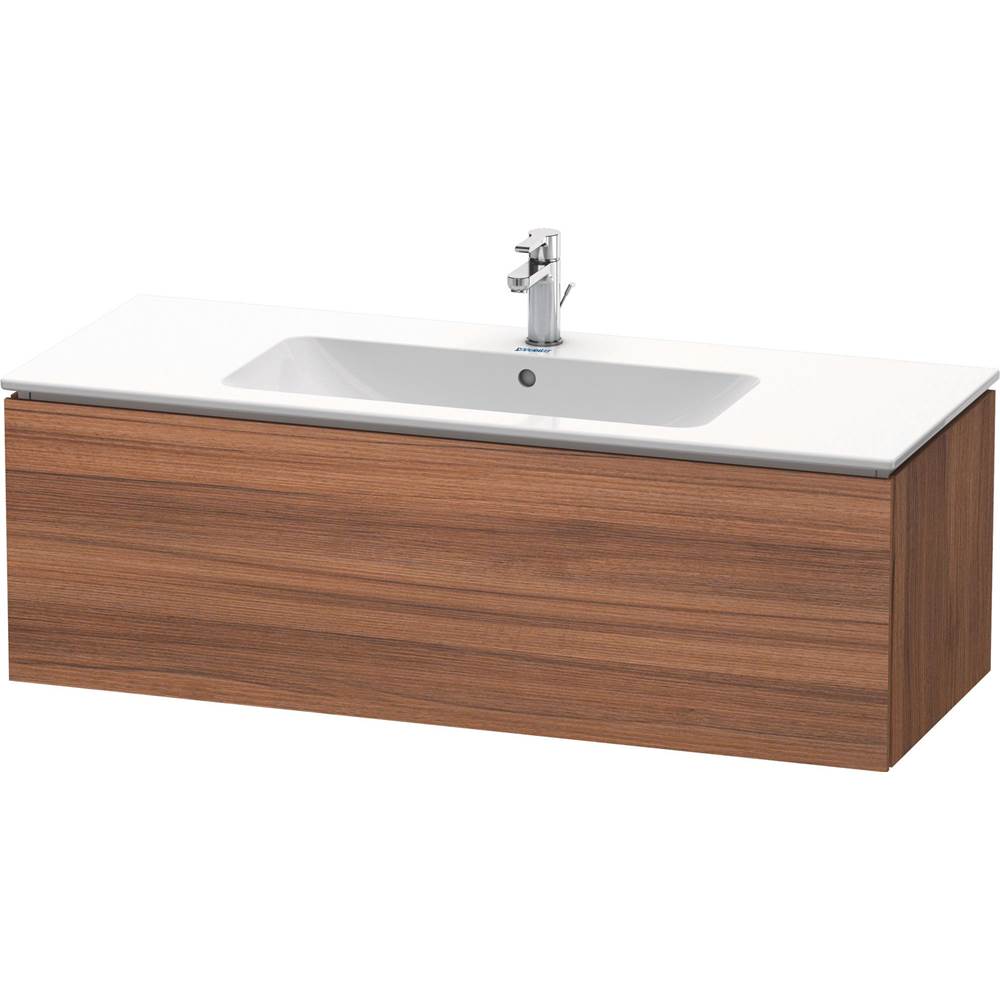L-Cube 48'' Wall Mount One Drawer Single Vanity Cabinet in Natural Walnut, Sink S-shop