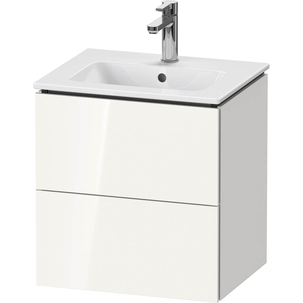 L-Cube 20 1/2'' Wall Mount Two Drawer Single Vanity Cabinet in High Gloss White, -related
