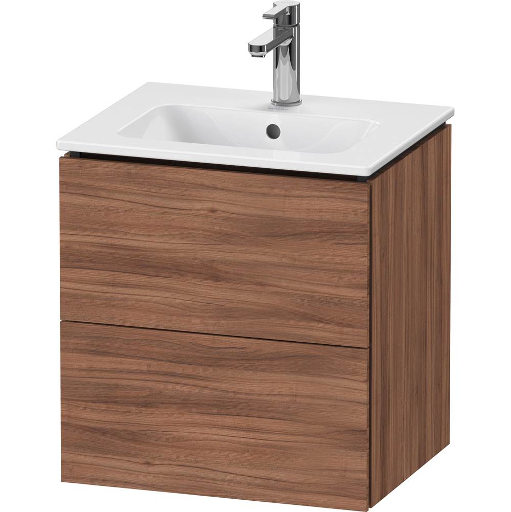 L-Cube 20 1/2'' Wall Mount Two Drawer Single Vanity Cabinet in Natural Walnut, Si-related