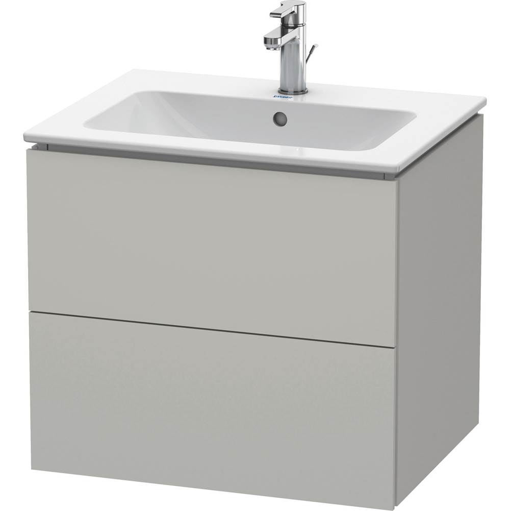 L-Cube 24 3/8'' Wall Mount Two Drawer Single Vanity Cabinet in Matte Concrete Gra-related