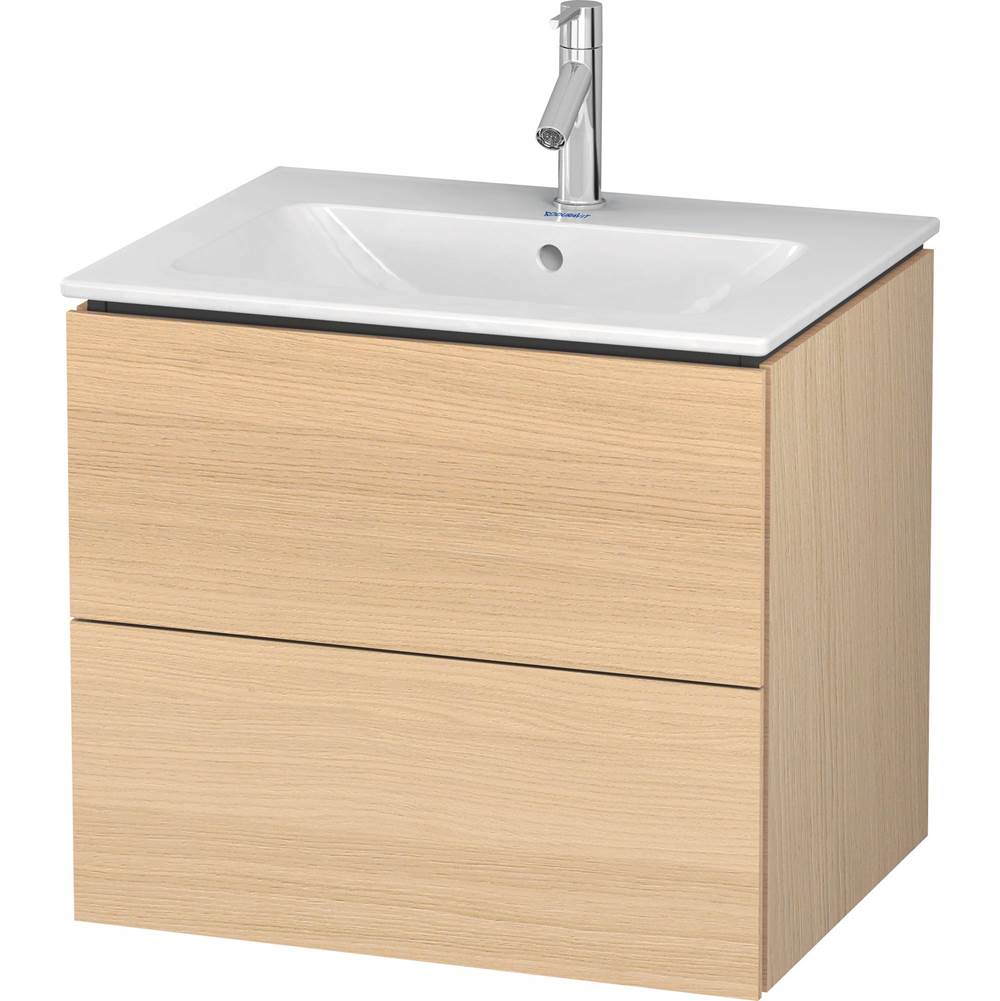 L-Cube 24 3/8'' Wall Mount Two Drawer Single Vanity Cabinet in Mediterranean Oak,-related