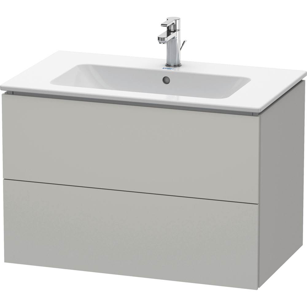 L-Cube 32 1/4'' Wall Mount Two Drawer Single Vanity Cabinet in Matte Concrete Gra-related