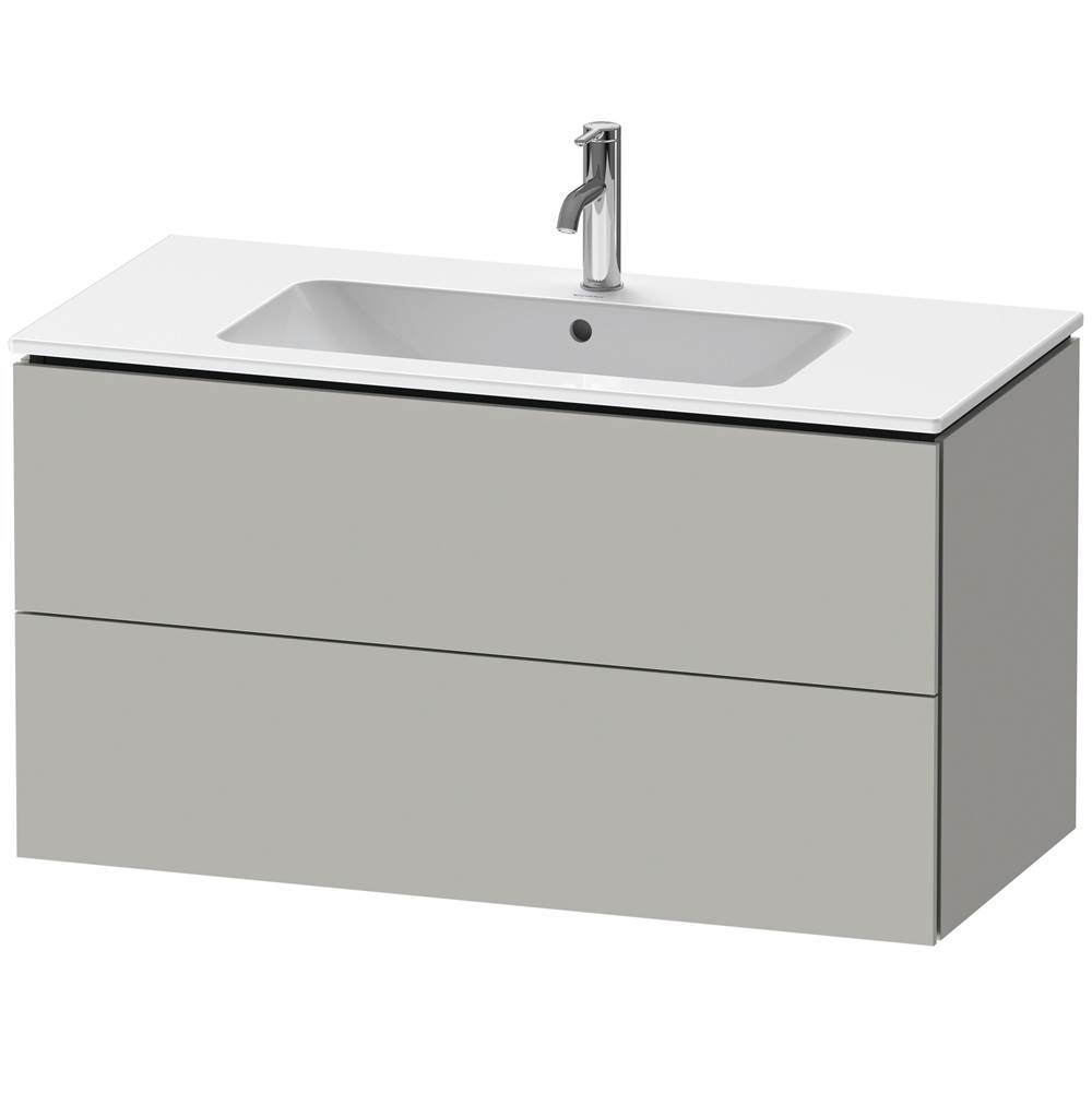 L-Cube 40 1/8'' Wall Mount Two Drawer Single Vanity Cabinet in Matte Concrete Gra-related