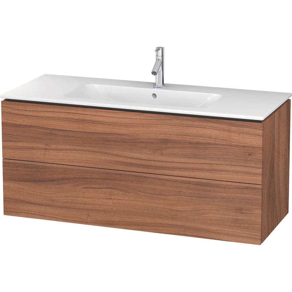 L-Cube 48'' Wall Mount Two Drawer Single Vanity Cabinet in Natural Walnut, Sink S-related