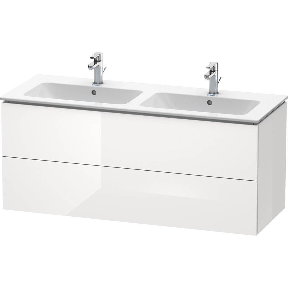 L-Cube 50 3/4'' Wall Mount Two Drawer Single Vanity Cabinet in High Gloss White, -shop