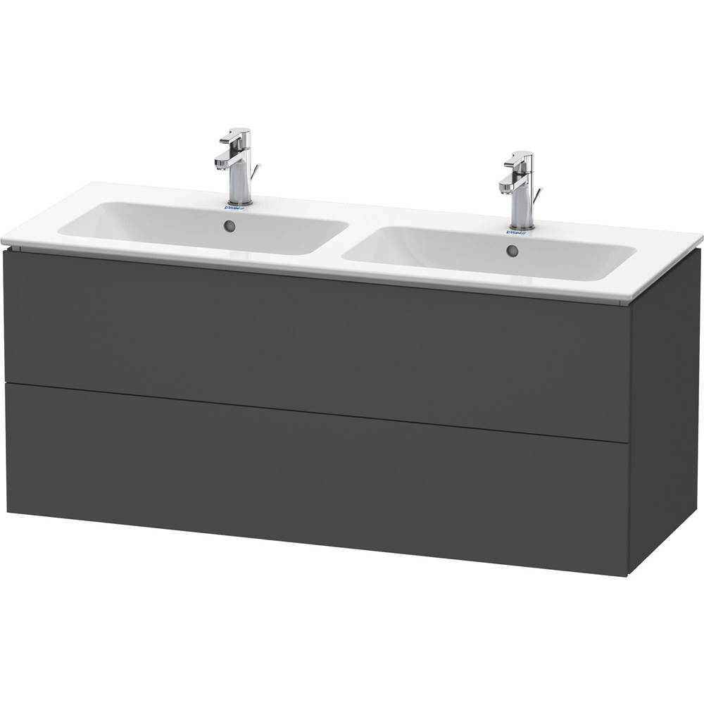 L-Cube 50 3/4'' Wall Mount Two Drawer Single Vanity Cabinet in Matte Graphite, Si-related