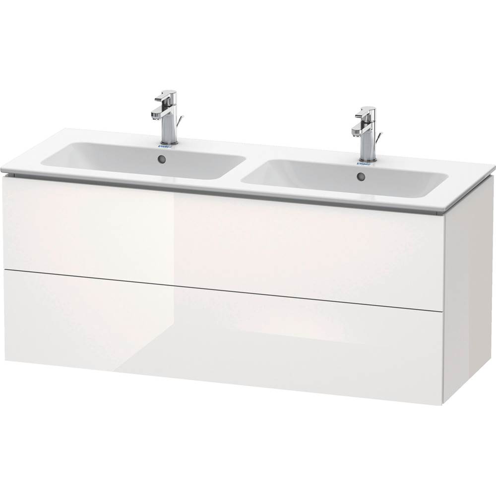L-Cube 50 3/4'' Wall Mount Two Drawer Single Vanity Cabinet in High Gloss White, -related