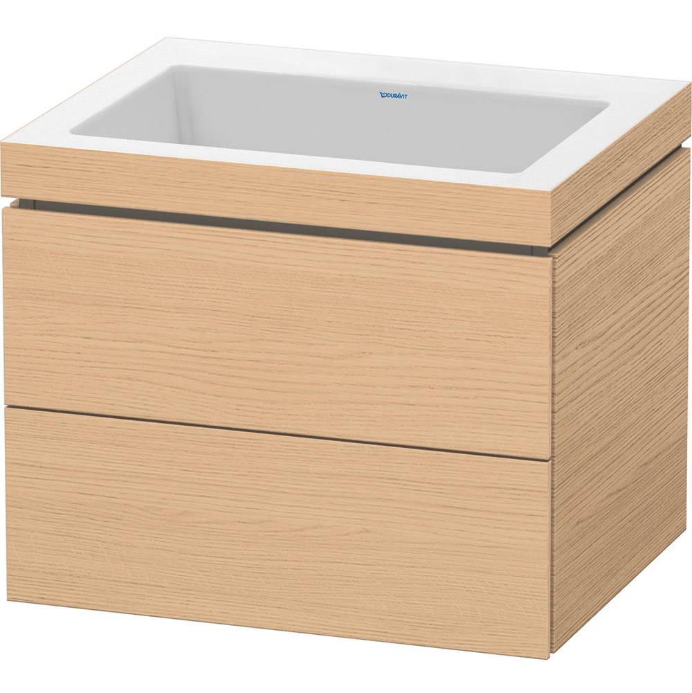 L-Cube 23 5/8'' Wall Mount Two Drawer c-bonded Single Vanity in Natural Oak, Incl-related