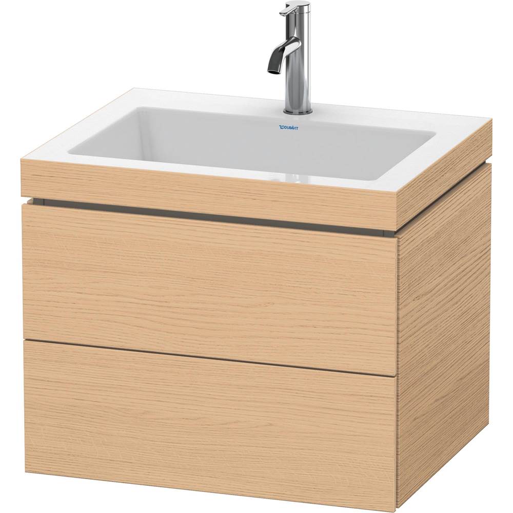 L-Cube 23 5/8'' Wall Mount Two Drawer c-bonded Single Vanity in Natural Oak, Incl-related