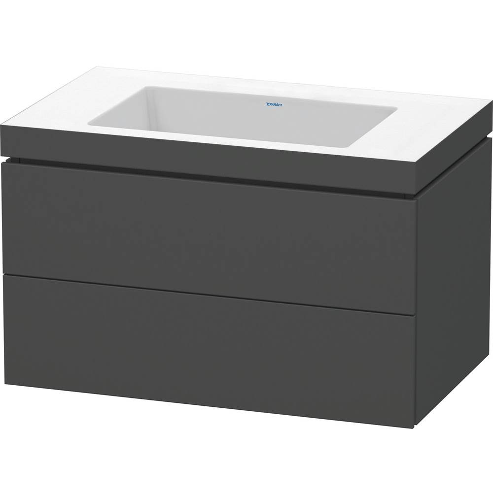 L-Cube 31 1/2'' Wall Mount Two Drawer c-bonded Single Vanity in Matte Graphite, I-related