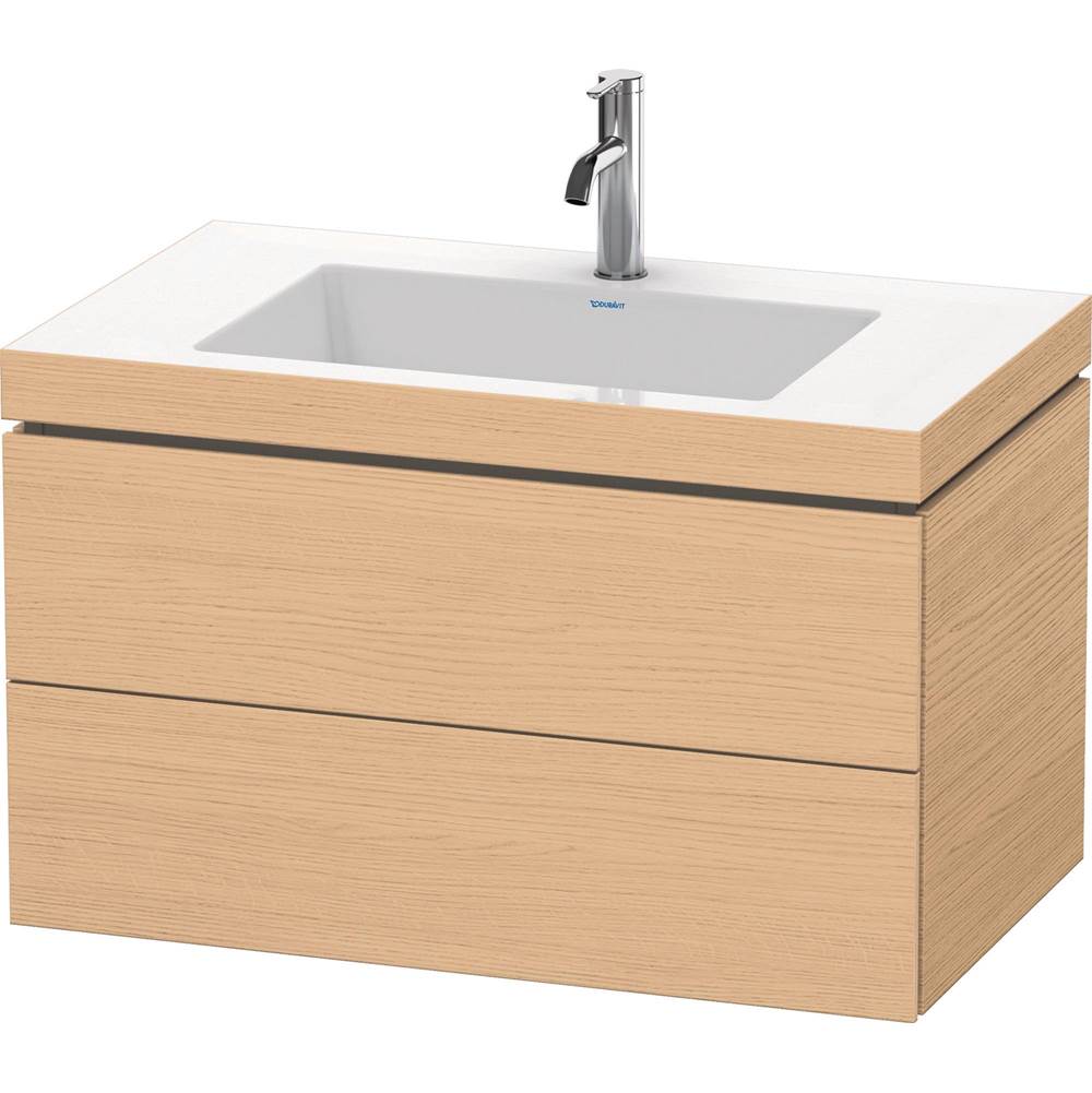 L-Cube 31 1/2'' Wall Mount Two Drawer c-bonded Single Vanity in Natural Oak, Incl-shop