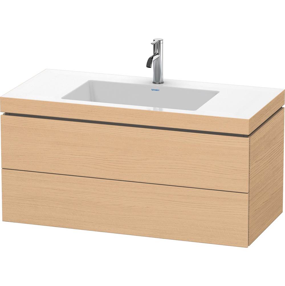 L-Cube 39 3/8'' Wall Mount Two Drawer c-bonded Single Vanity in Natural Oak, Incl-related