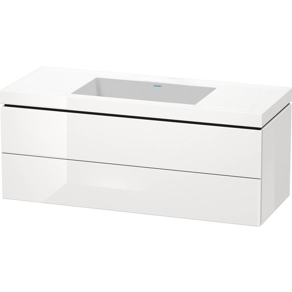 L-Cube 47 1/4'' Wall Mount Two Drawer c-bonded Single Vanity in High Gloss White,-related