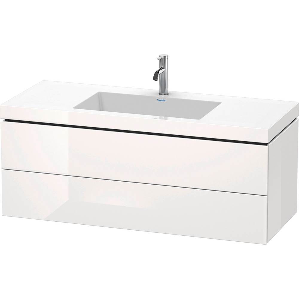 L-Cube 47 1/4'' Wall Mount Two Drawer c-bonded Single Vanity in High Gloss White,-related