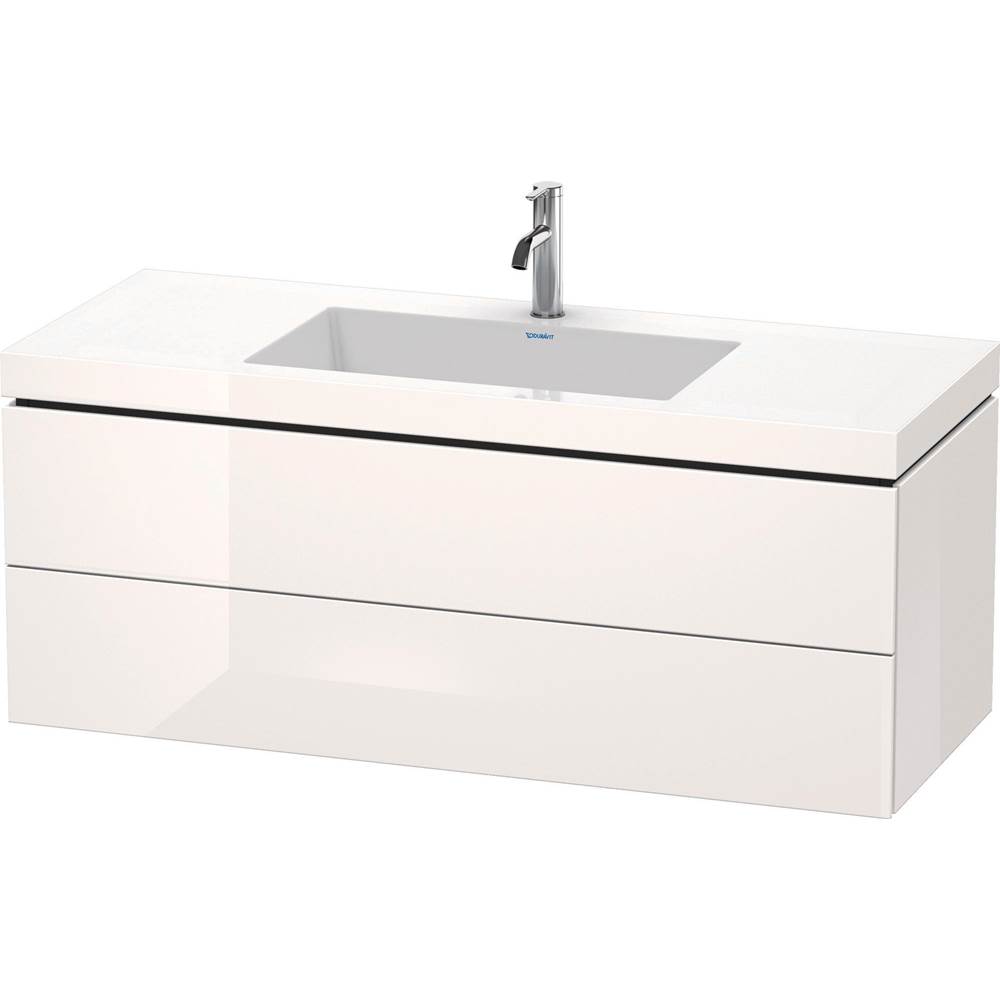 L-Cube 47 1/4'' Wall Mount Two Drawer c-bonded Single Vanity in High Gloss White,-related