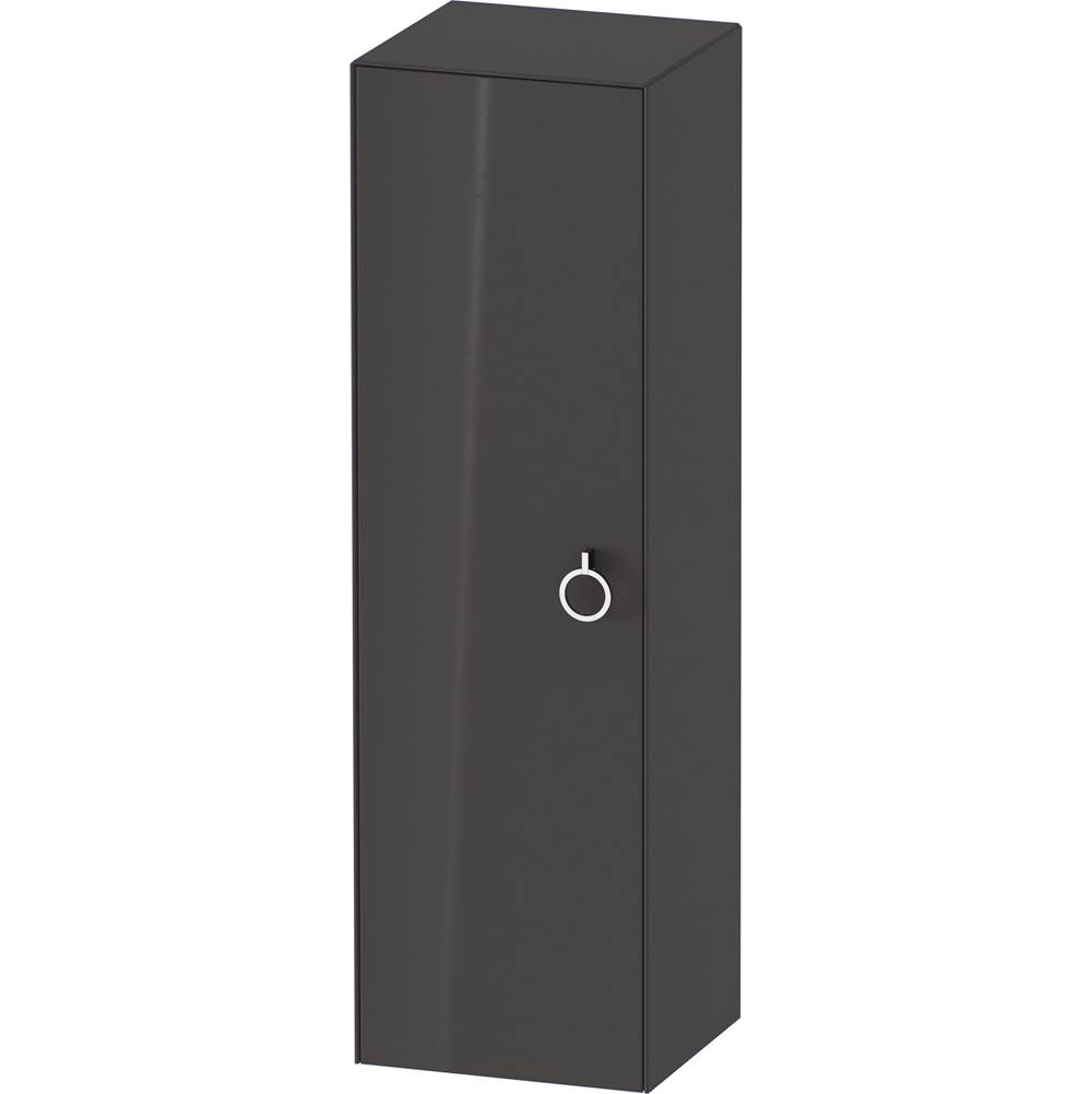 White Tulip 15 3/4'' x 52'' Wall Mount Linen Cabinet in High Gloss Graphite-shop