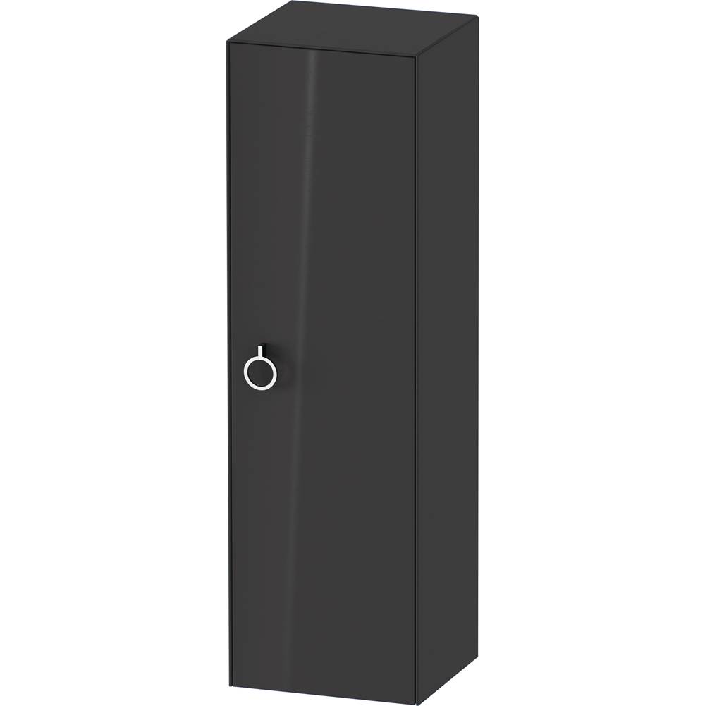 White Tulip 15 3/4'' x 52'' Wall Mount Linen Cabinet in High Gloss Graphite-related