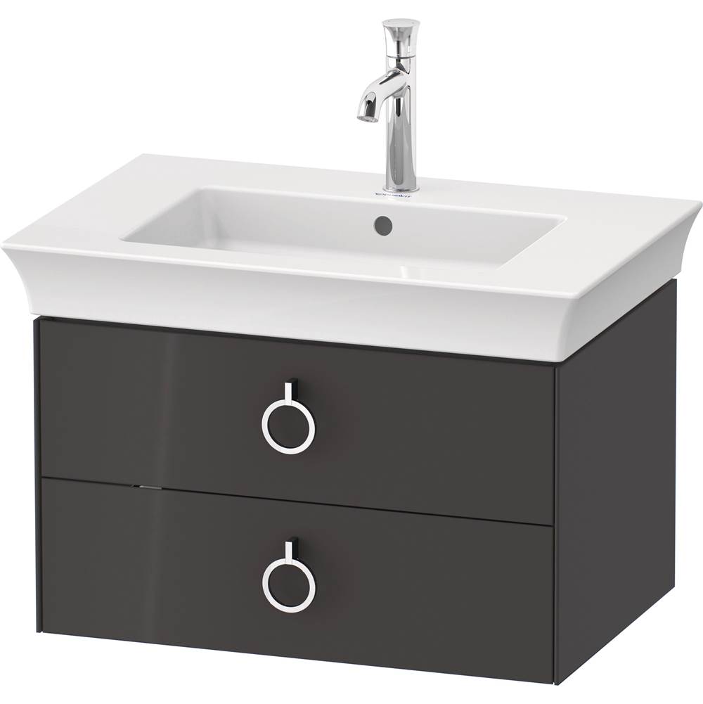 White Tulip 28 7/8'' Wall Mount Two Drawer Single Vanity Cabinet in High Gloss Gr-related