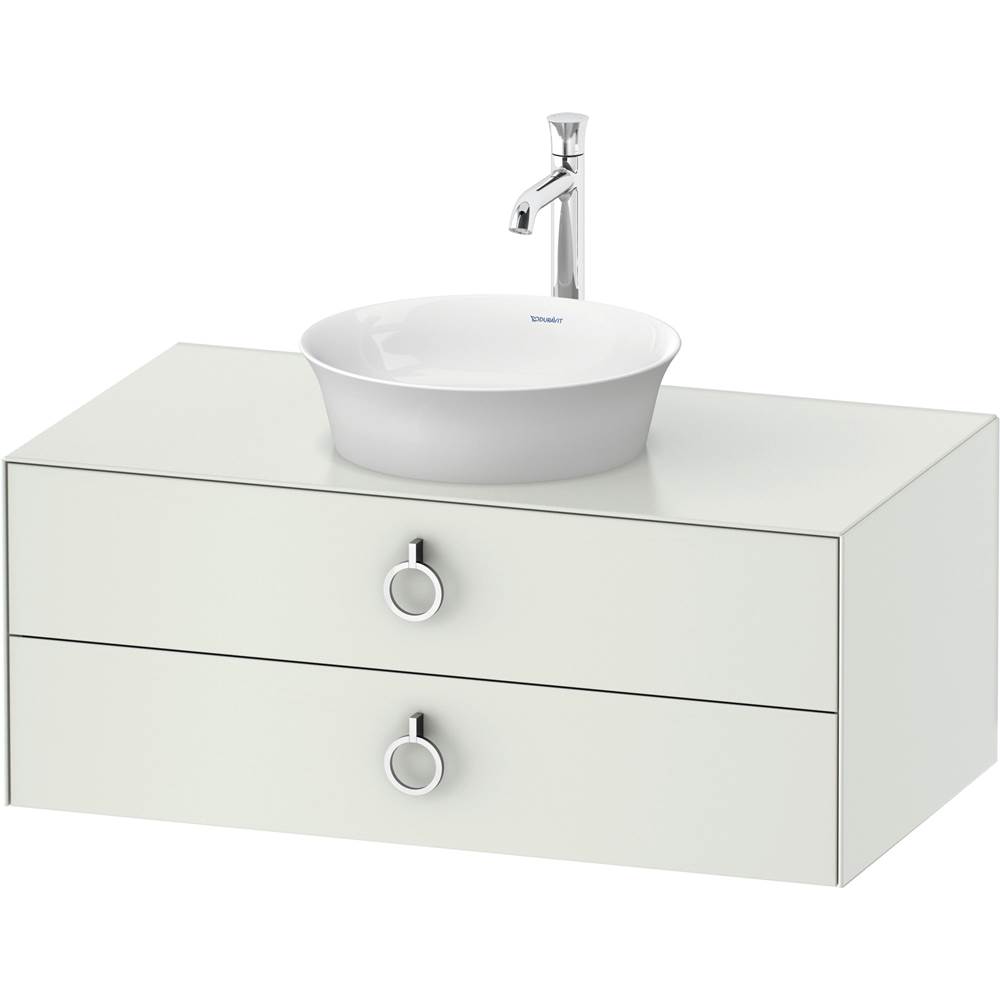 White Tulip 39 3/8'' Wall Mount Two Drawer Single Vanity Cabinet in Satin Matte W-related