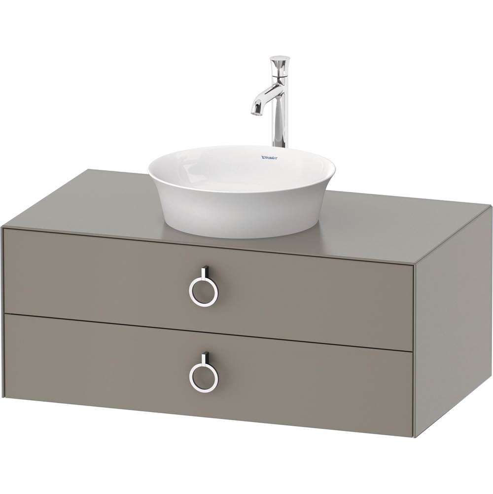 White Tulip 39 3/8'' Wall Mount Two Drawer Single Vanity Cabinet in Satin Matte S-shop