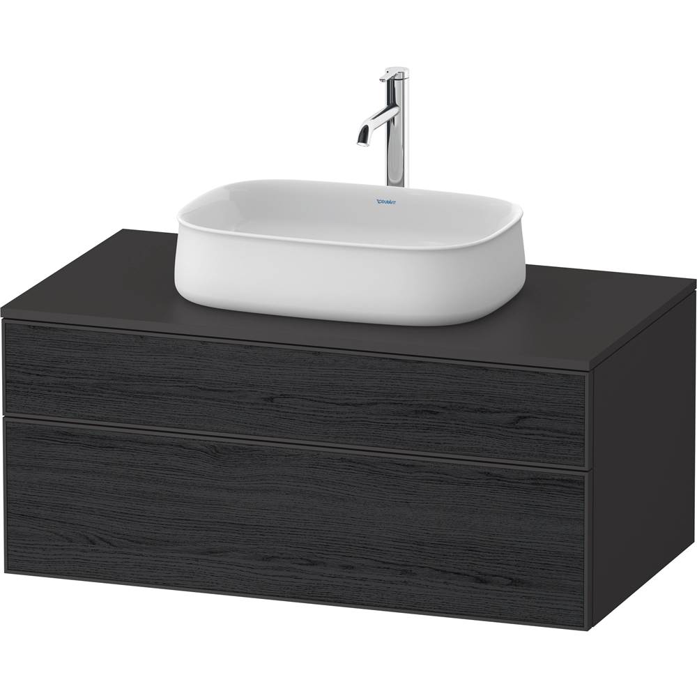 Zencha 39 3/8'' Wall Mount Two Drawer Single Vanity Cabinet in Black Oak, Sink So-related