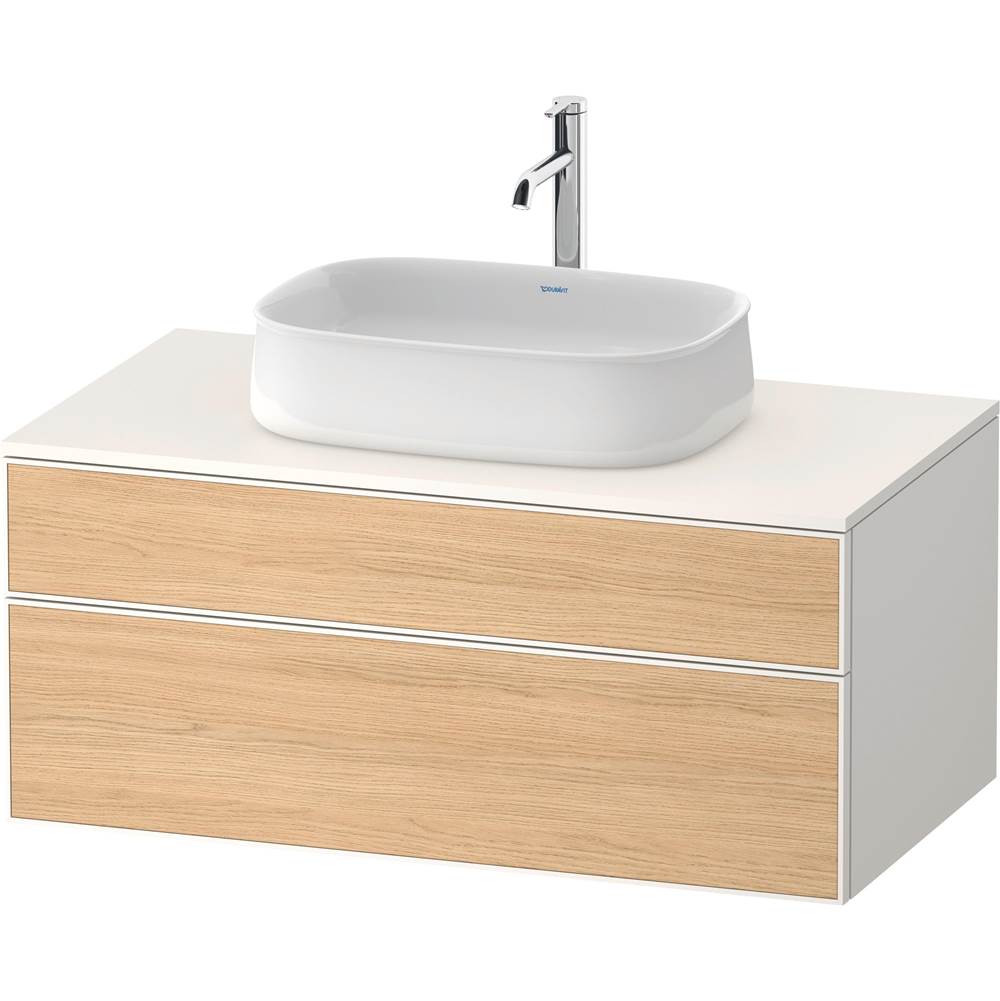 Zencha 39 3/8'' Wall Mount Two Drawer Single Vanity Cabinet in Natural Oak, Sink -related