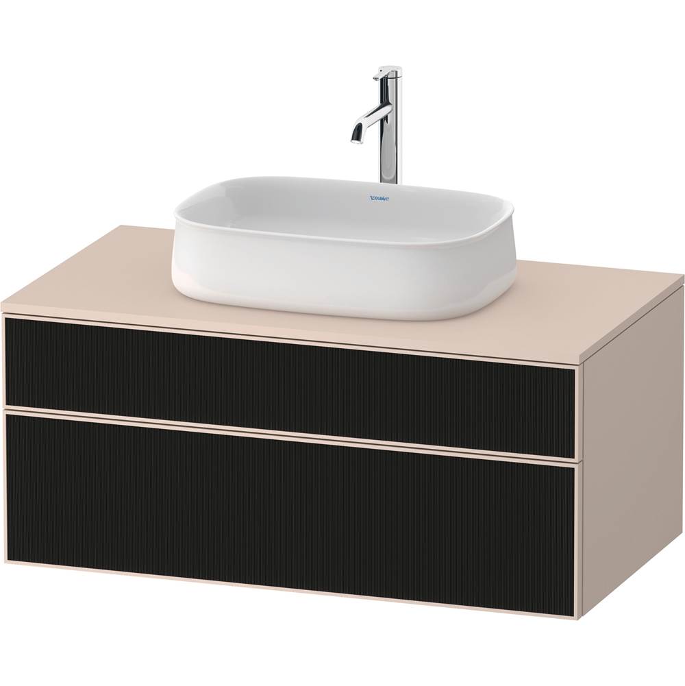 Zencha 39 3/8'' Wall Mount Two Drawer Single Vanity Cabinet in Black Line Structu-related
