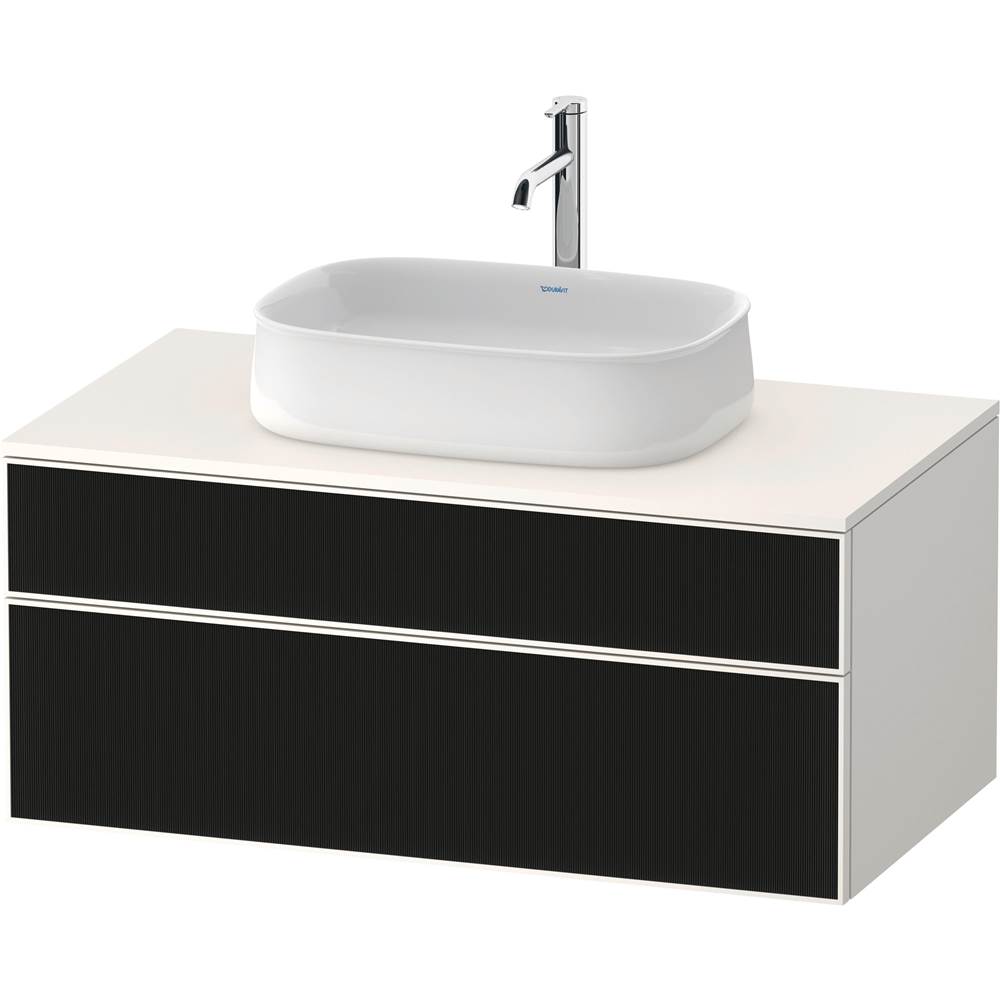 Zencha 39 3/8'' Wall Mount Two Drawer Single Vanity Cabinet in Black Line Structu-related