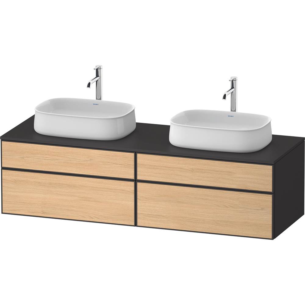 Zencha 39 3/8'' Wall Mount Double Vanity Cabinet in Natural Oak, Sink Sold Separa-related
