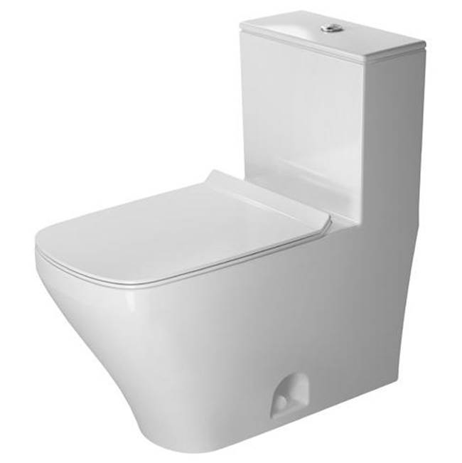 DuraStyle 1.28 GPF Single Flush Elongated One Piece Toilet in White, Top Push But-related