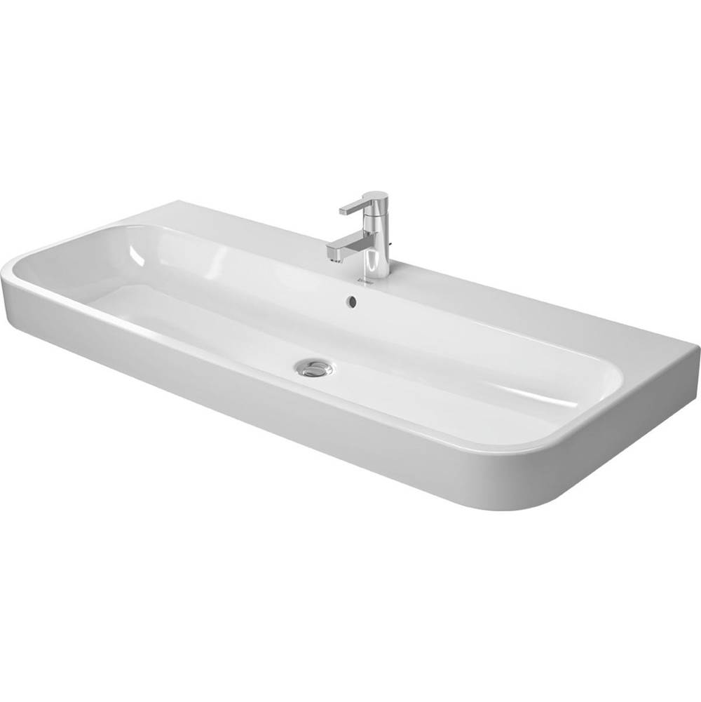 Happy D.2 47 1/4'' Rectangular Wall Mounted Sink in White with Single Faucet Hole-shop