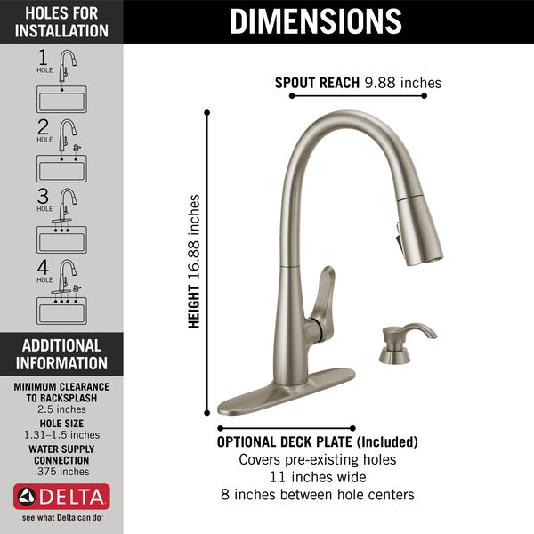 Dunsley® Single Handle Pull-Down Kitchen Faucet With ShieldSpray In Spotshield Stainless MODEL#: 19756Z-SPSD-DST-0-large