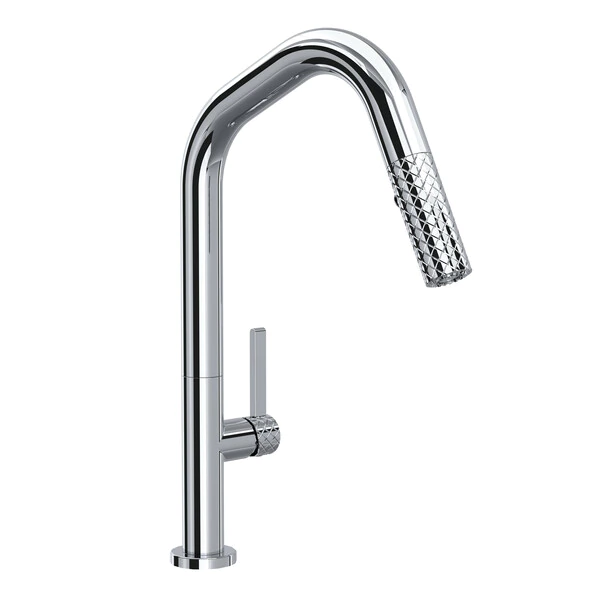 Tenerife Pull-Down Kitchen Faucet With U-Spout - Polished Chrome | Model Number: TE56D1LMAPC-product-view