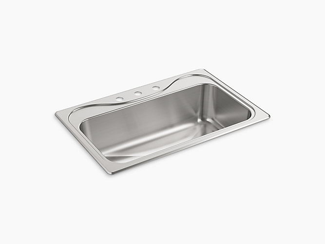 Southhaven®Top-Mount Single-Bowl Kitchen Sink, 33" x 22" x 9-1/4"-related